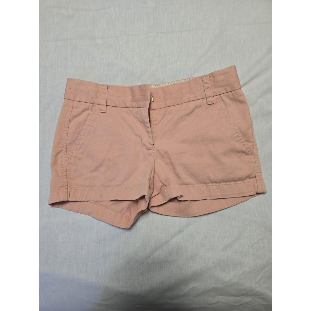 J Crew Shorts‎ Womens 8 Pink Chino Broken-In Classic Casual Summer Cotton